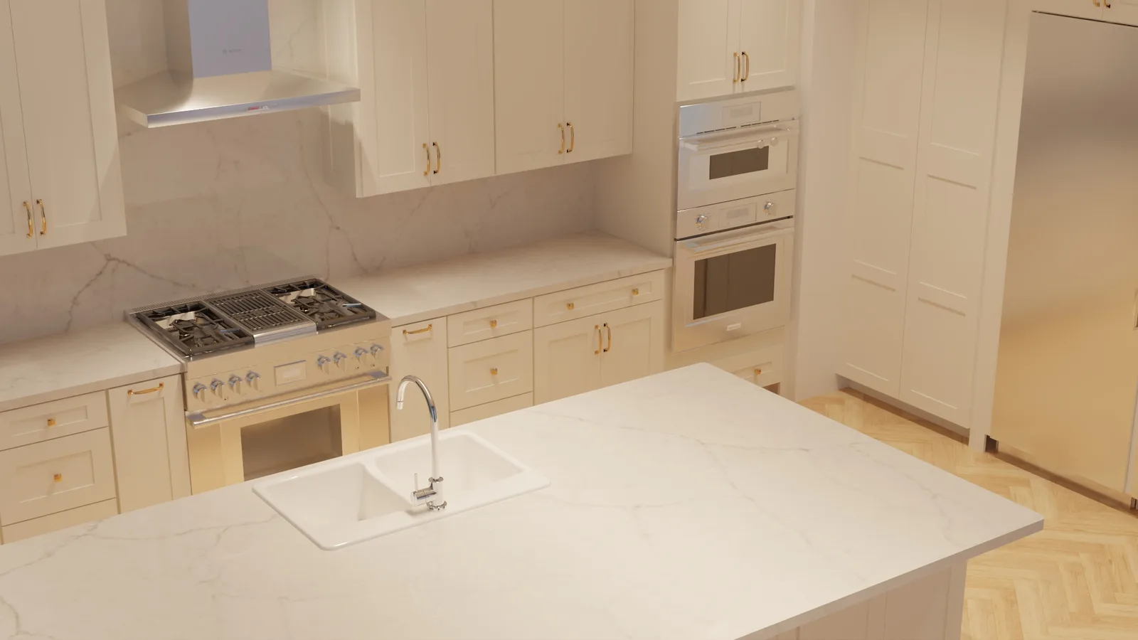 3D kitchen render